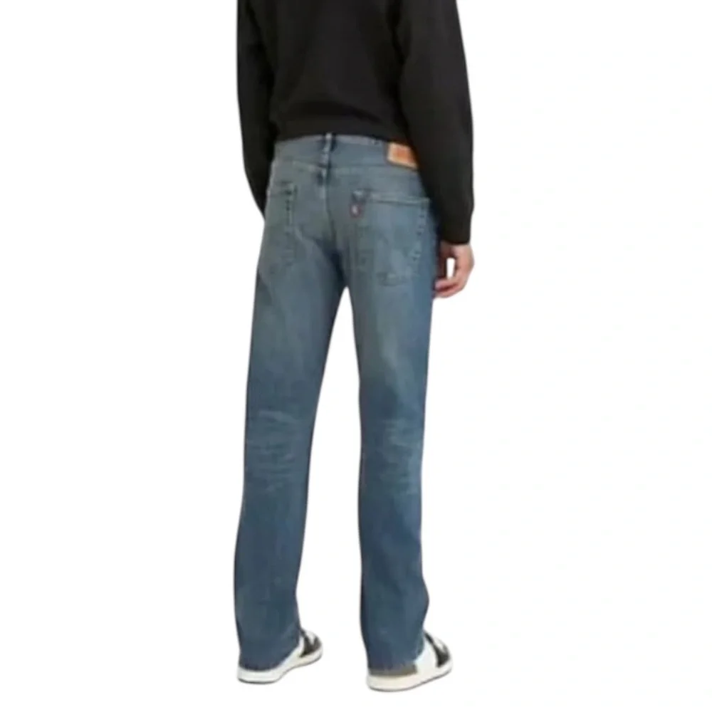 LEVI'S 513 SLIM STRAIGHT STRETCH JEANS MEDIUM BLUE WASH - EMGEE 38X30